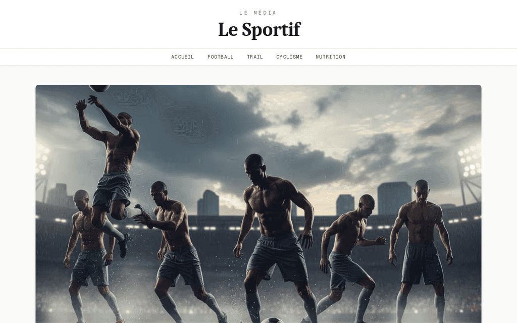 Aperçu du site démo Le Sportif